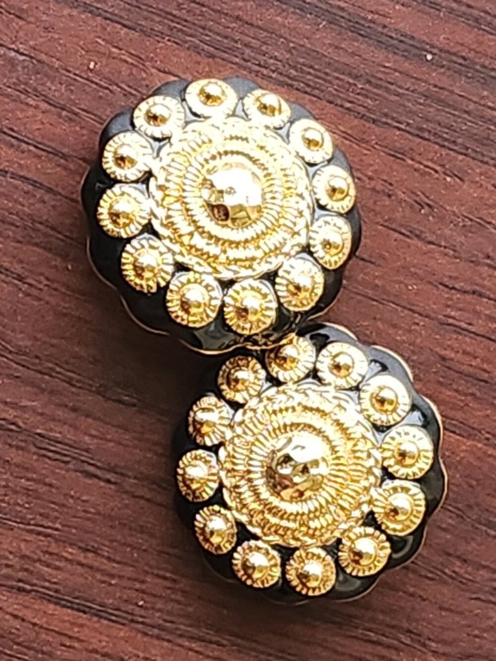 St John Vintage Gold Plated Clip on Earring marked With Brand Name Fashion Gift